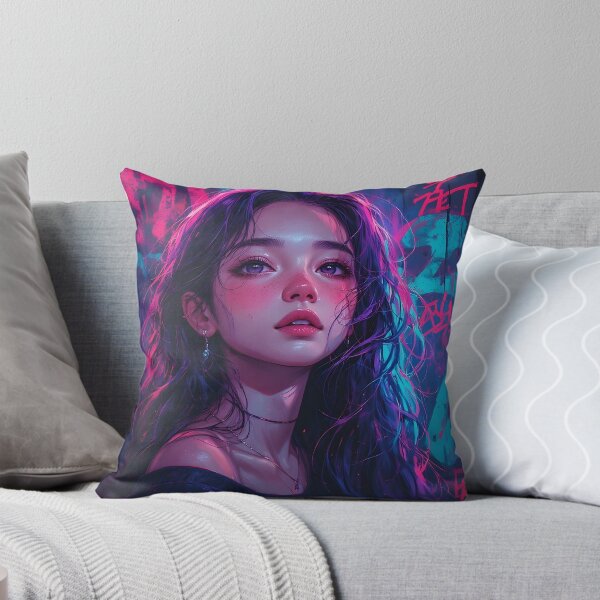 Item preview, Cyberpunk Asian Girl Neon Purple And Pink designed and sold by Greenway Creations.