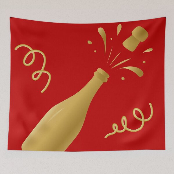 Item preview, Happy New Year Minimalist Solid Sparkling Wine Art designed and sold by ZorianArt.