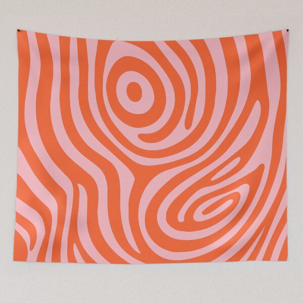 Item preview, Contemporary Abstract Pattern in Orange & Pink designed and sold by tonymagnerart.