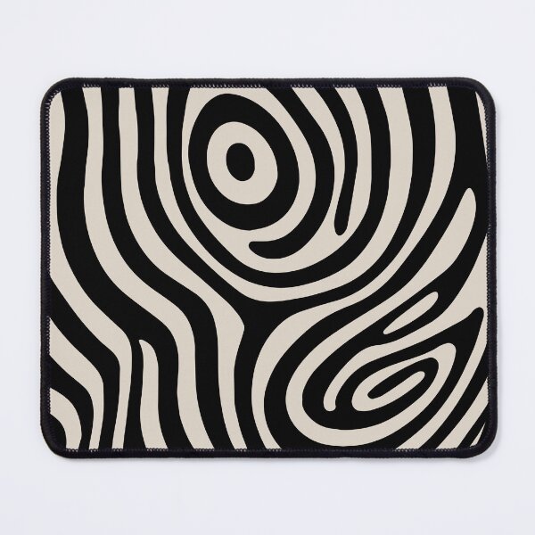 Item preview, Contemporary Abstract Pattern in Black and Linen White designed and sold by tonymagnerart.