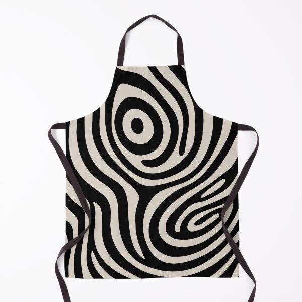 Item preview, Contemporary Abstract Pattern in Black and Linen White designed and sold by tonymagnerart.