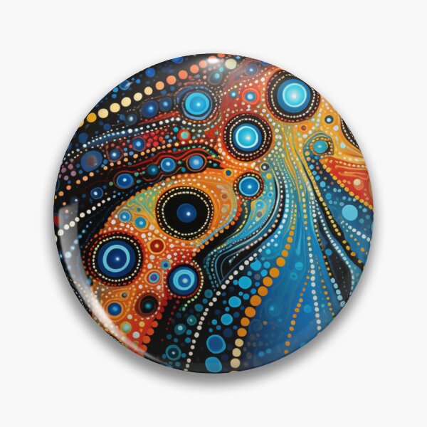 Item preview, Aboriginal Inspired Dot Art - Water And Lava Art designed and sold by GrinGalore.