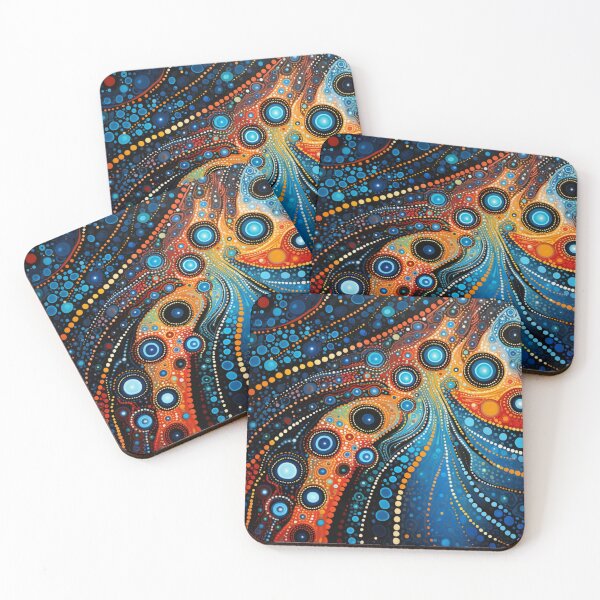 Item preview, Aboriginal Inspired Dot Art - Water And Lava Art designed and sold by GrinGalore.