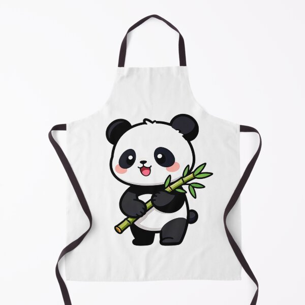 Item preview, Kawaii Chibi Baby Panda Holding Bamboo Stick, Vibrant Solid Colors designed and sold by SuperAIstar.