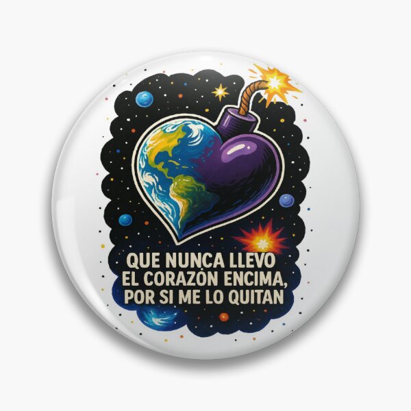 Item preview, Extremoduro Corazon A Fuego Big-Heart-Shaped Earth Bomb Space designed and sold by AntonioJ8.