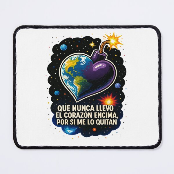 Item preview, Extremoduro Corazon A Fuego Big-Heart-Shaped Earth Bomb Space designed and sold by AntonioJ8.