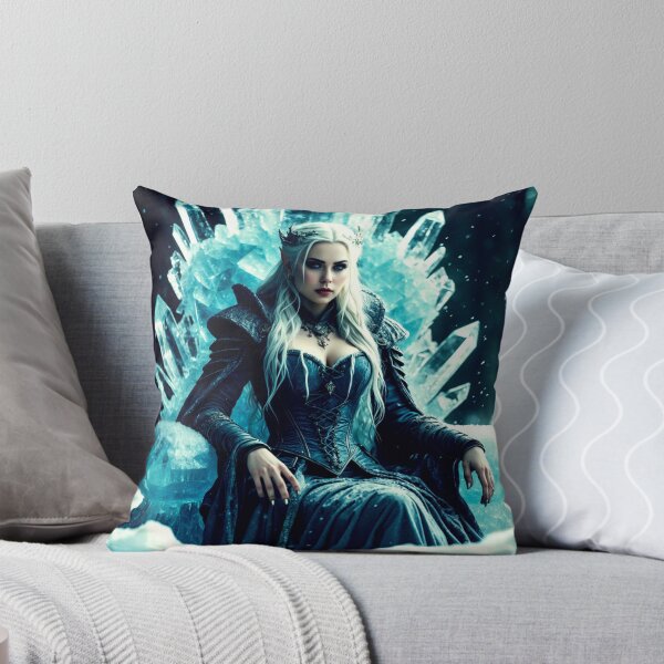 Item preview, ice queen – frost witch – crystal throne fantasy artwork designed and sold by Traumrausch.