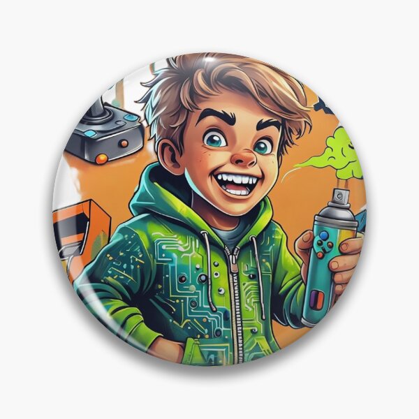 Item preview, Enthusiastic Gamer Boy: Arcade Style designed and sold by newvisionart191.