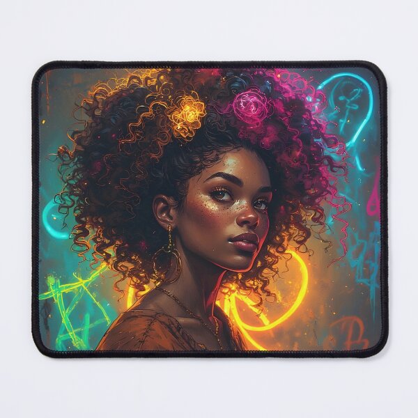 Item preview, Cyberpunk Beauty Neon Curls designed and sold by Greenway Creations.