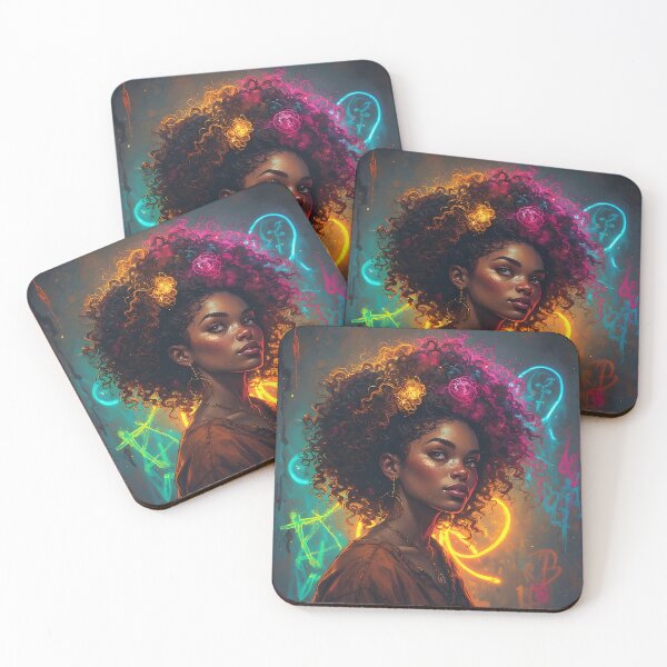Item preview, Cyberpunk Beauty Neon Curls designed and sold by Greenway Creations.