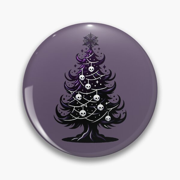 Item preview, Gothic Christmas Tree with Skulls - Dark Holiday Art designed and sold by GREENZ0NE.