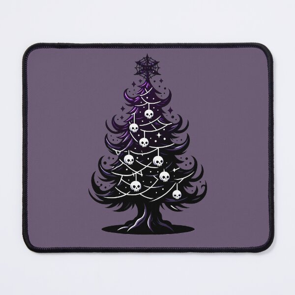Item preview, Gothic Christmas Tree with Skulls - Dark Holiday Art designed and sold by GREENZ0NE.