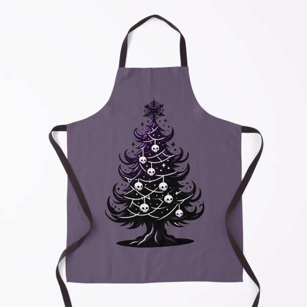 Item preview, Gothic Christmas Tree with Skulls - Dark Holiday Art designed and sold by GREENZ0NE.