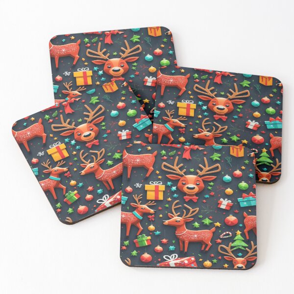 Item preview, Christmas pattern with reindeer and gifts designed and sold by Hot4Shirt.