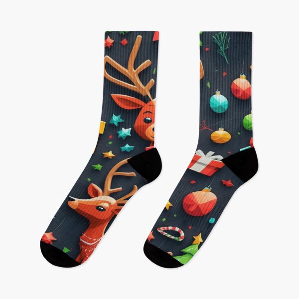 Item preview, Christmas pattern with reindeer and gifts designed and sold by Hot4Shirt.