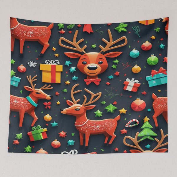 Item preview, Christmas pattern with reindeer and gifts designed and sold by Hot4Shirt.