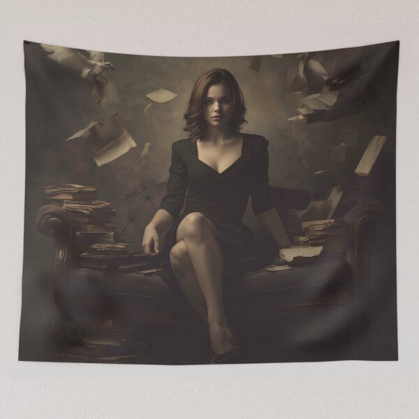 Item preview, The Librarian of Unwritten Echoes designed and sold by oanaunciuleanu.