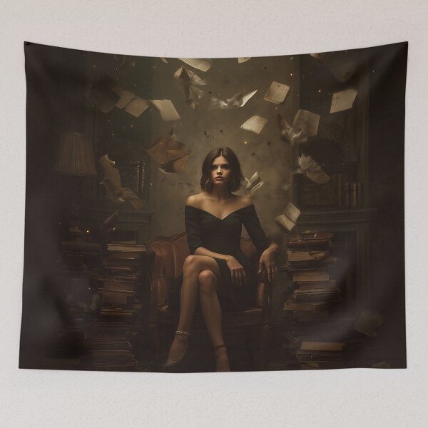 Item preview, The Librarian of Unwritten Echoes designed and sold by oanaunciuleanu.