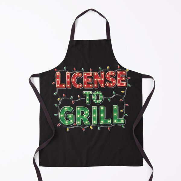 Item preview, License to grill with Christmas lights. designed and sold by TenderSoar.