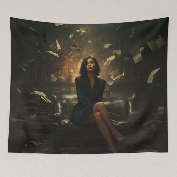 Item preview, The Librarian of Unwritten Echoes designed and sold by oanaunciuleanu.
