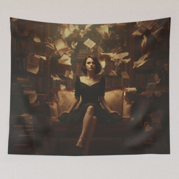 Item preview, The Librarian of Unwritten Echoes designed and sold by oanaunciuleanu.