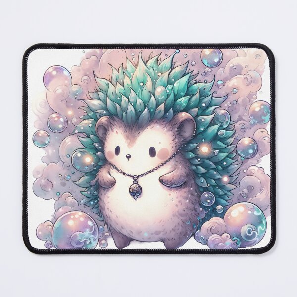Item preview, Bubble Puff Hedgehog Gothic Watercolor Fantasy designed and sold by RubisLeaf.