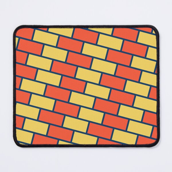 Item preview, Red Brick Wall Pattern- Versailles Herringbone - Yellow Abstract Geometric Pattern designed and sold by RoyalStarsPatts.