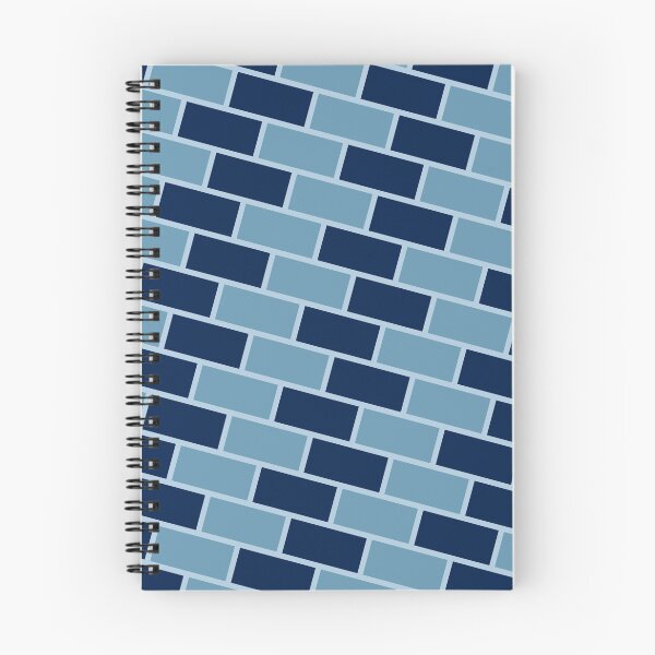 Item preview, Blue Brick Wall Pattern- Stripe Fishbone - Cute Abstract Geometric Pattern designed and sold by RoyalStarsPatts.