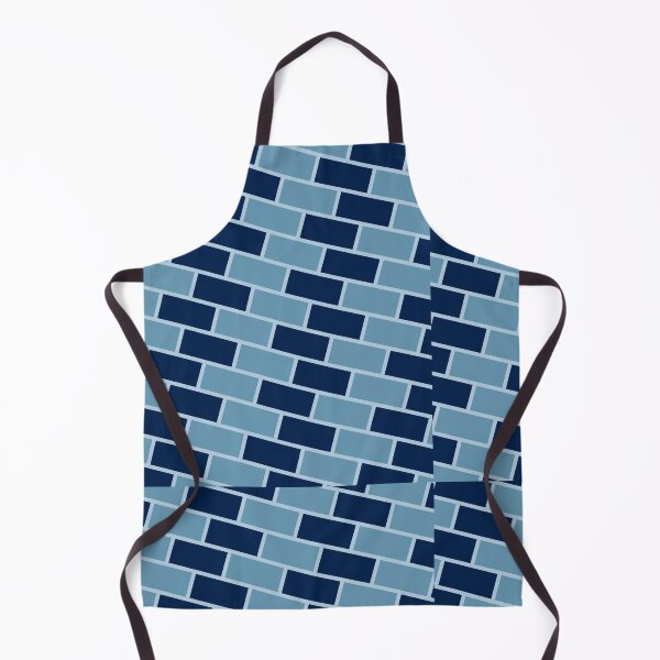 Item preview, Blue Brick Wall Pattern- Stripe Fishbone - Cute Abstract Geometric Pattern designed and sold by RoyalStarsPatts.