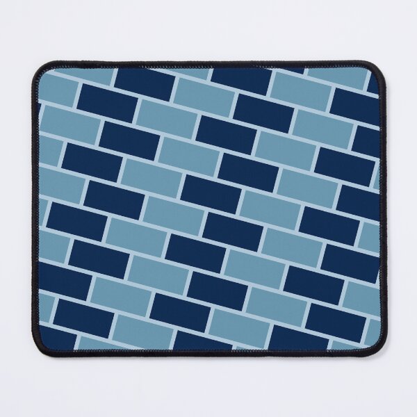 Item preview, Blue Brick Wall Pattern- Stripe Fishbone - Cute Abstract Geometric Pattern designed and sold by RoyalStarsPatts.