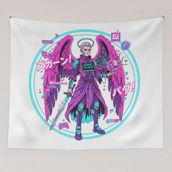 Item preview, Game Over Angel – Glitchcore Fallen Guardian designed and sold by Tily360.