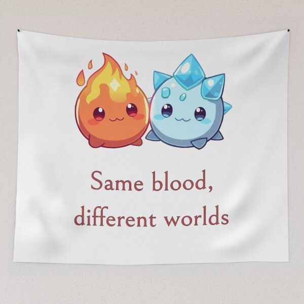 Item preview, Same Blood, Different World – Fire & Ice Spirit Twins designed and sold by Monzora.
