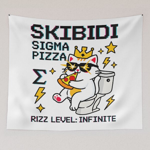 Item preview, Skibidi Sigma Pizza Cat on Throne designed and sold by AnnDesignStudio.