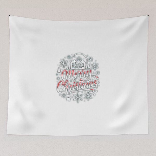 Item preview, Colorful Merry Christmas Typography – Festive Reindeer & Floral Holiday Design designed and sold by Sweet Dreams & Fantasia.