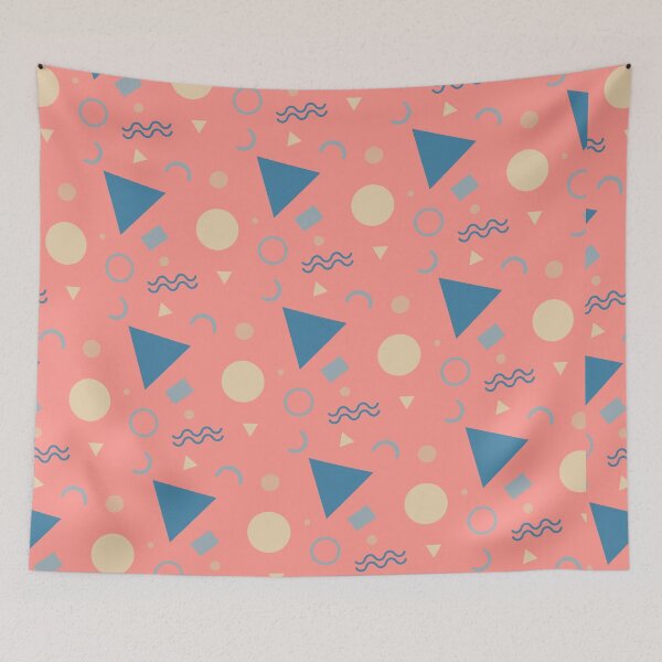 Item preview, Cute Memphis - Retro Geometric Design - Cute Abstract Geometric Pattern designed and sold by RoyalStarsPatts.