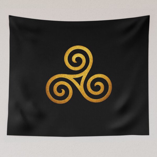 Item preview, Golden Slavic Triskelion Symbol – Ancient Protection Spiral designed and sold by Papier Atelier Art.