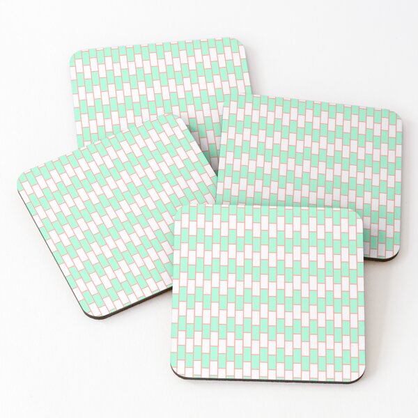 Item preview, White  Brick Wall Stripe -  Crosshatch - Green Abstract Geometric Pattern designed and sold by RoyalStarsPatts.