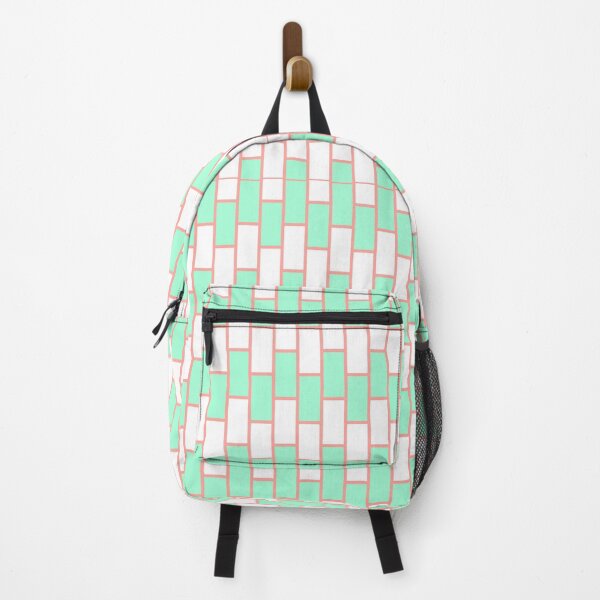 Item preview, White  Brick Wall Stripe -  Crosshatch - Green Abstract Geometric Pattern designed and sold by RoyalStarsPatts.