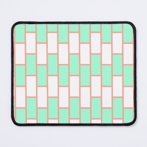 Item preview, White  Brick Wall Stripe -  Crosshatch - Green Abstract Geometric Pattern designed and sold by RoyalStarsPatts.