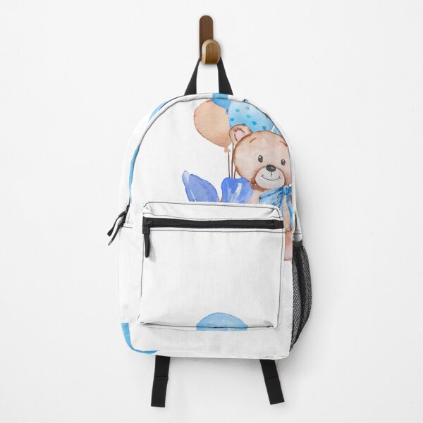 Item preview, blue letter A with teddy bear-cute kids alphabet art designed and sold by NUREYY STUDİO.