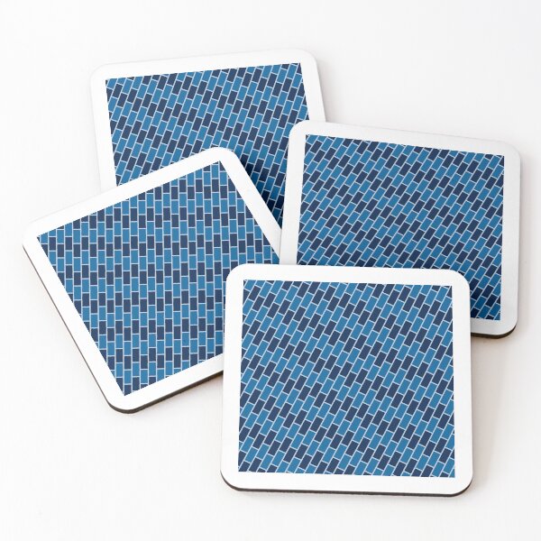 Item preview, Blue Brick Wall - Crosshatch Chevron Blue Abstract Geometric Pattern designed and sold by RoyalStarsPatts.