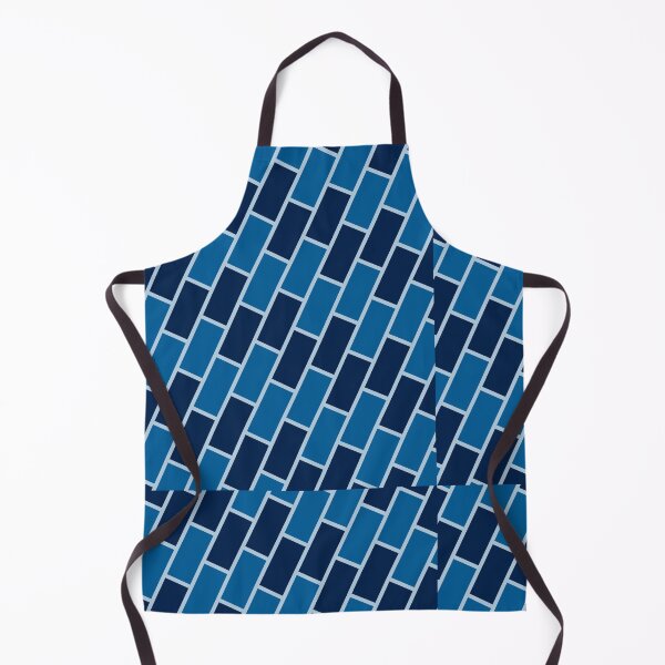 Item preview, Blue Brick Wall - Crosshatch Chevron Blue Abstract Geometric Pattern designed and sold by RoyalStarsPatts.