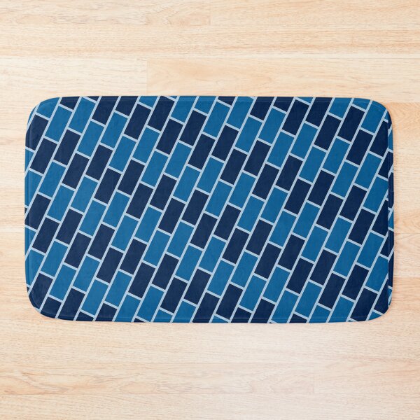 Item preview, Blue Brick Wall - Crosshatch Chevron Blue Abstract Geometric Pattern designed and sold by RoyalStarsPatts.