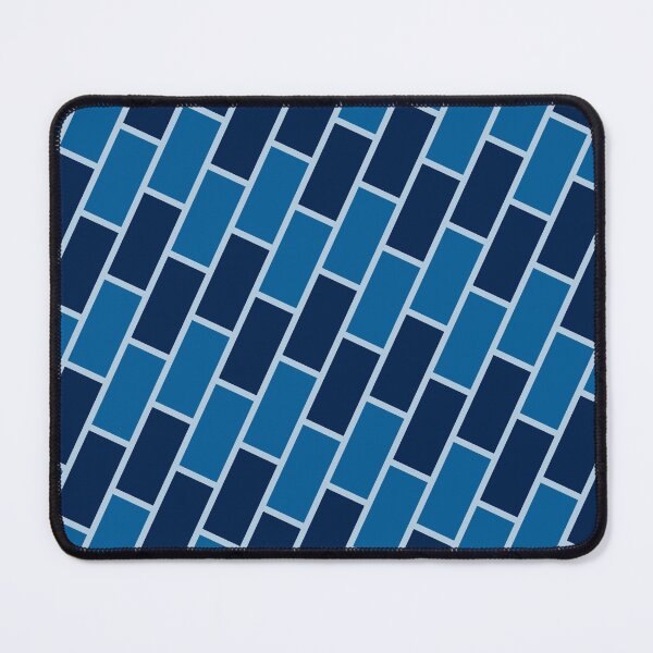 Item preview, Blue Brick Wall - Crosshatch Chevron Blue Abstract Geometric Pattern designed and sold by RoyalStarsPatts.