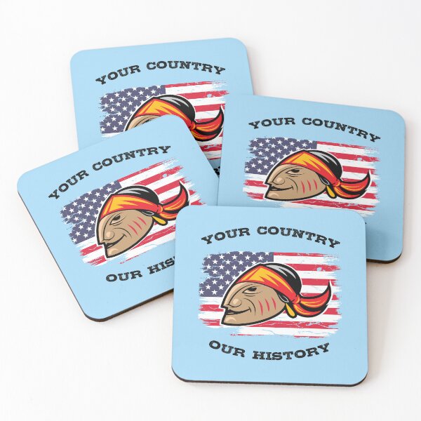 Item preview, "YOUR COUNTRY OUR HISTORY" Powerful Apache Native American Flag Design designed and sold by Virtualstars.