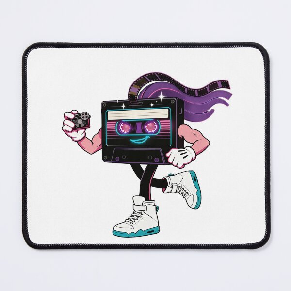 Item preview, Neon Synthwave Cassette Runner Mascot designed and sold by AliveStyle.