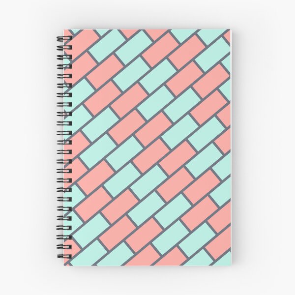 Item preview, Sky Blue Brick Wall Pattern- Chevron Fishbone Pink Abstract Geometric Pattern designed and sold by RoyalStarsPatts.