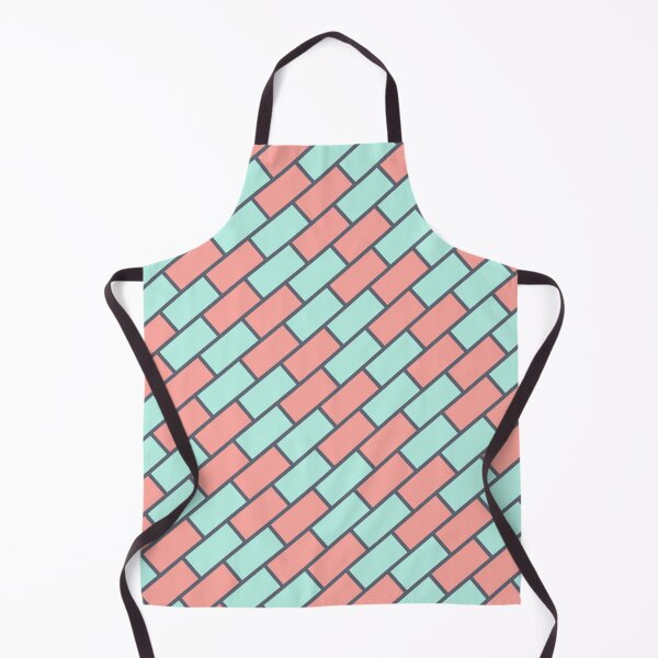 Item preview, Sky Blue Brick Wall Pattern- Chevron Fishbone Pink Abstract Geometric Pattern designed and sold by RoyalStarsPatts.