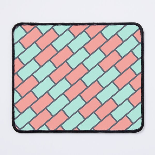 Item preview, Sky Blue Brick Wall Pattern- Chevron Fishbone Pink Abstract Geometric Pattern designed and sold by RoyalStarsPatts.