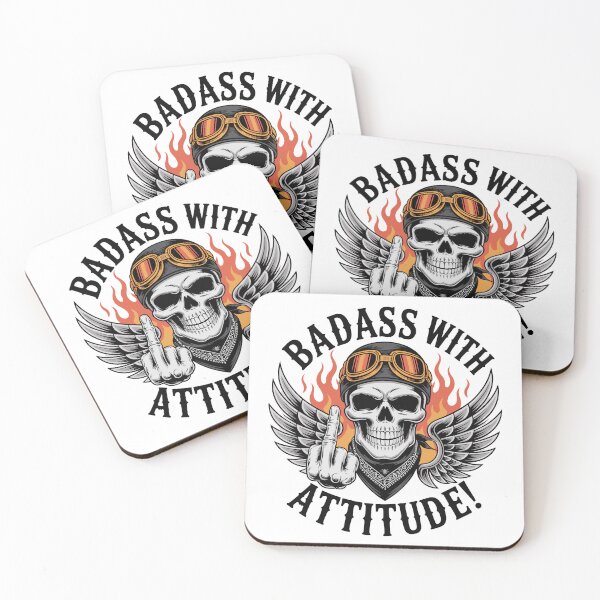 Item preview, Badass With Attitude! – Rebel Skeleton Biker designed and sold by JPees.